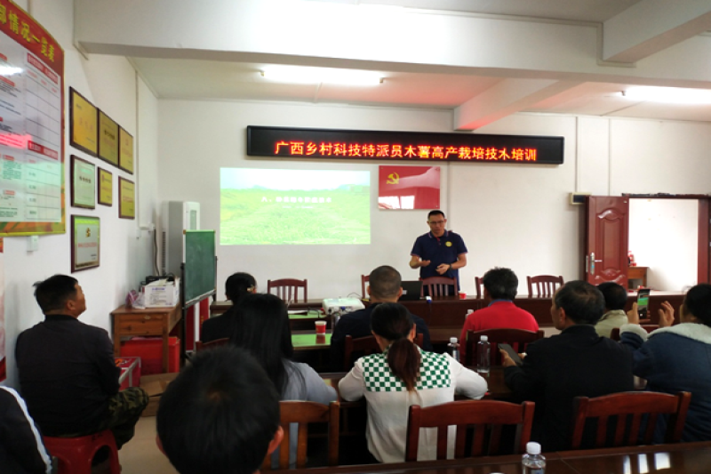 广西壮族自治区农科院经作所科技人员赴鹿寨县开展木薯高产栽培技术培训